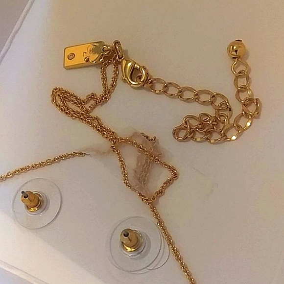 Signature Kate Spade Crystal Pendant & Earring Set NWT - Picture 6 of 7